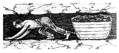 Chlapecký putter táhnoucí saně uhlí po úzké sloji, Jižní Wales, 1848 od Unbekannt