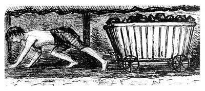 Chlapecký putter kreslí nákladní auto s uhlím podél 24 palců vysoké sloje, Halifax, Yorkshire, 1848 od Unbekannt