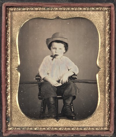 Chlapec s doutníkem, kolem roku 1855. od Unbekannt