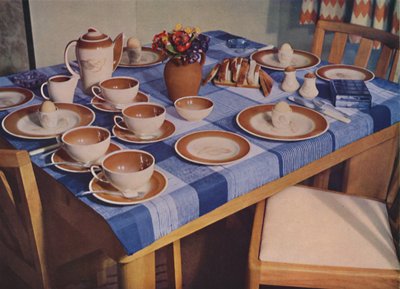 Snídaně – uspořádání snídaňového stolu od Bowman Bros. Ltd., Londýn, 1939 od Unbekannt
