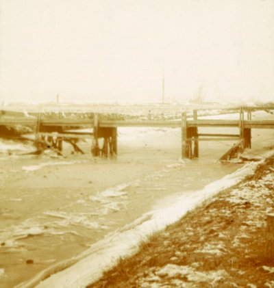 Most v Poperinge, Flandry, Belgie, c1914-c1918 od Unbekannt
