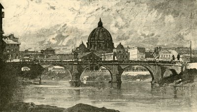 Most svatého Angela, Řím, 1890. od Unbekannt