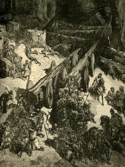 Přinášení cedru z Libanonu, 1890. od Unbekannt