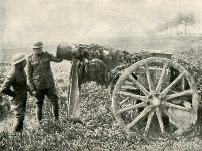 Britská Dummy Gun v poli k přilákání ohně Němců, 1919. od Unbekannt