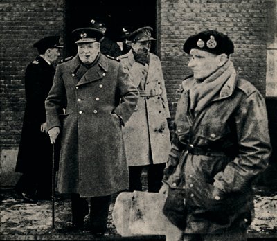 Britský premiér na návštěvě západní fronty, 1944, 1945. od Unbekannt