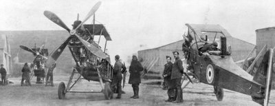 Letadlo British Royal Flying Corps v opravě, c1916 od Unbekannt