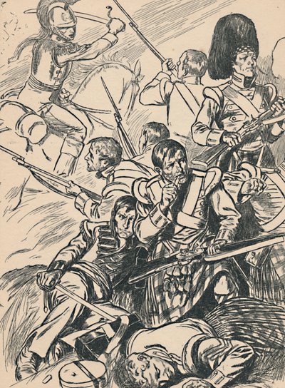 Britští vojáci v bitvě u Waterloo, c1907 od Unbekannt