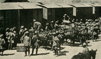 Britští a indičtí vojáci v Bombaji, Indie, první světová válka, 1914, c1920. od Unbekannt