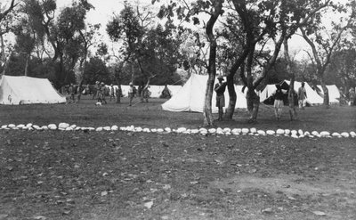 Britská armáda táboří u řeky Yamuna, Indie, 1917 od Unbekannt