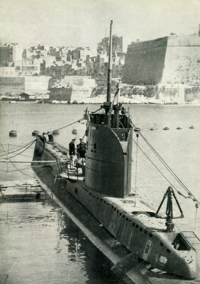 Britská ponorka na Maltě, druhá světová válka, 1945. od Unbekannt