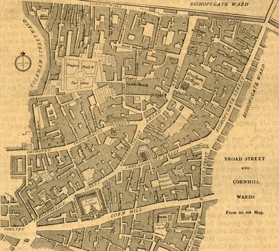 Broad Street a Cornhill Wards, 1897. od Unbekannt