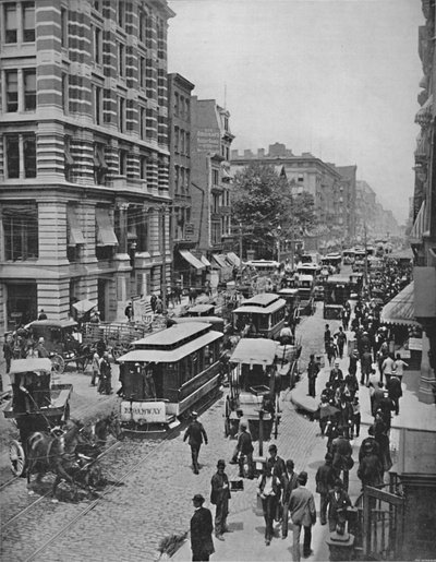 Broadway, New York, 19. století od Unbekannt