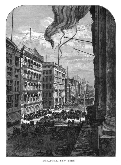 Broadway, New York, 19. století od Unbekannt