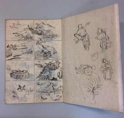 Kresby štětcem a tuší po životě a malby, 1895 . od Unbekannt