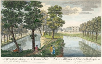 „Buckinghamský palác v St James Park“, Londýn, 1750 od Unbekannt