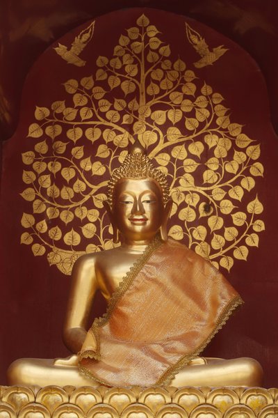 Socha Buddhy ve Wat Phan On, Chiang Mai. Thajsko od Unbekannt