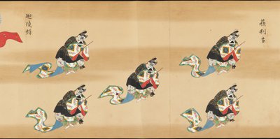 Bugaku Scroll, 17. století. od Unbekannt