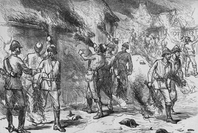 Burning of Coomassie, c1880 od Unbekannt