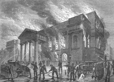 Burning of Covent Garden Theatre, 1856 1897 od Unbekannt