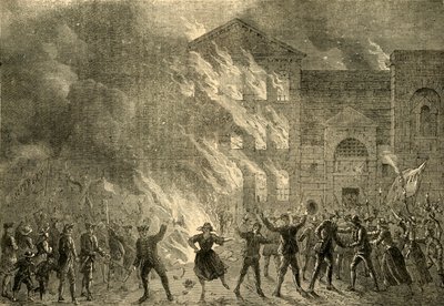 Burning of Newgate, 1780, c1872. od Unbekannt