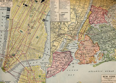 Obchodní centrum New Yorku na konci Manhattanu a okolí Seaward, 30. léta 20. století od Unbekannt