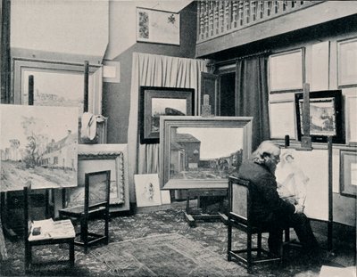 C. Cazin ve svém ateliéru, c1897 od Unbekannt