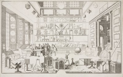 Cabinet de Geometrie de Mr LE CLERC - Research Centers Fyzikální laboratoř Academie des Sciences, Paříž, c 1700 od Unbekannt