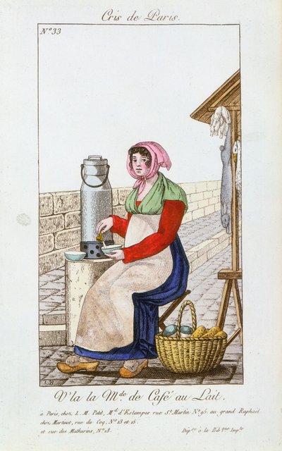 Cafe-au-lait prodejce, 1826 od Unbekannt