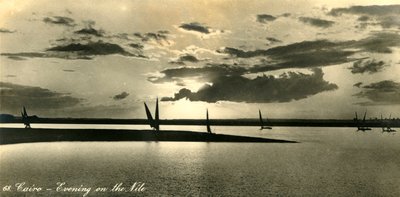 Káhira - Večer na Nilu, c1918-c1939. od Unbekannt
