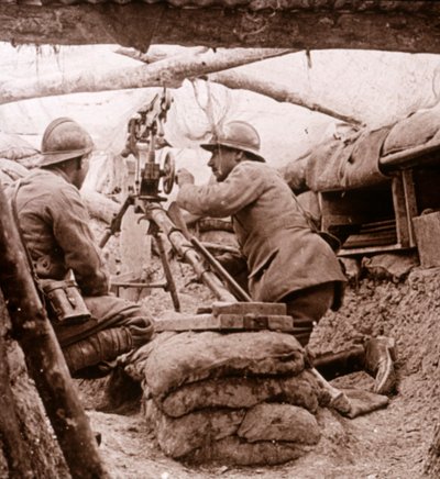 Maskovaný kulomet, c1914-c1918 od Unbekannt