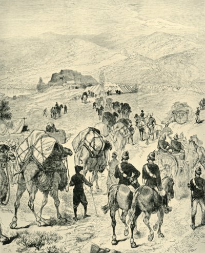 Tábor generála Robertse v Thalu na řece Kuram, 1901. od Unbekannt
