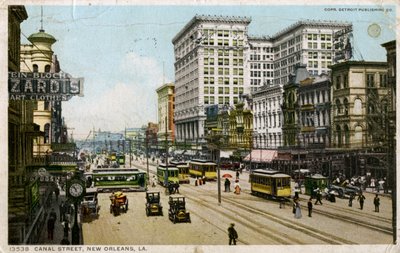 Canal Street, New Orleans, USA, c1912 od Unbekannt