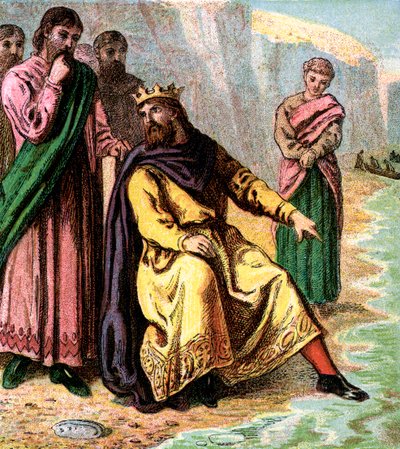Canute a jeho dvořané, 11. století, c1850 od Unbekannt