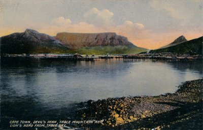 Cape Town, Devils Peak, Table Mountain a Lions Head z Table Bay, c1900 od Unbekannt