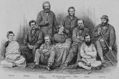 Kapitán Cameron a další habešští zajatci, c1864. od Unbekannt