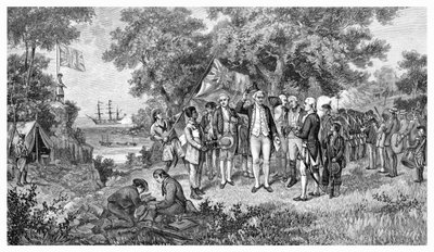 Kapitán Cook tvrdí Botany Bay, Nový Jižní Wales, Austrálie, 1770 1886 od Unbekannt