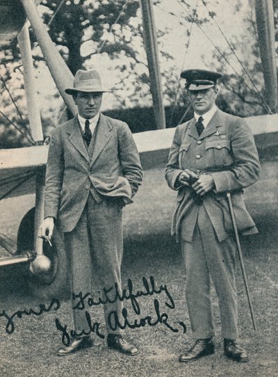 Kapitán John Alcock a poručík Arthur Whitten Brown, britští letci, c1919 c1937 od Unbekannt