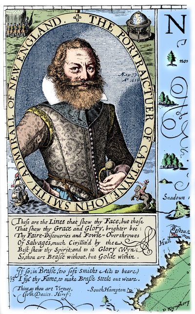 Kapitán John Smith, kolonista z Virginie, 1624, 1893. od Unbekannt