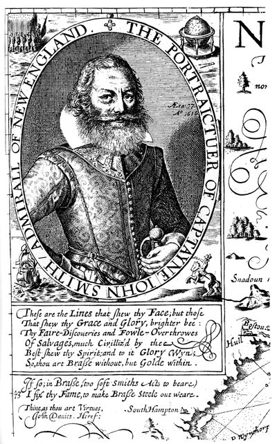Kapitán John Smith, kolonista z Virginie, 1624, 1893. od Unbekannt