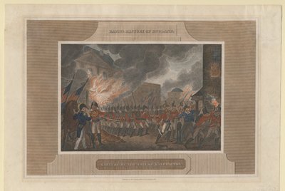 Dobytí a vypálení města Washington, 1815 od Unbekannt