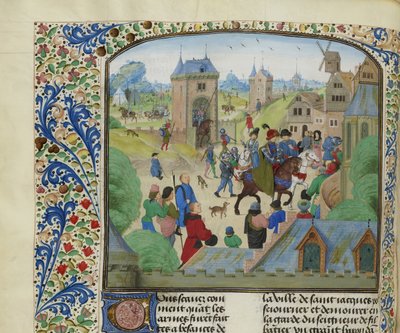 Dobytí Orense anglickou armádou, 1387, cca 1470-1475. od Unbekannt