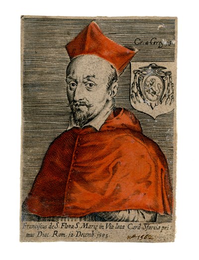 Kardinál Francesco Sforza, italský kněz, 16. století od Unbekannt