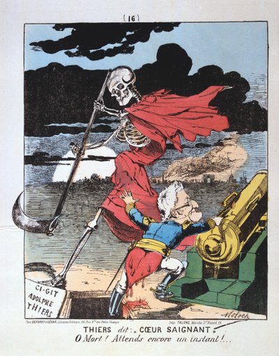 Karikatura proti Adolphe Thiers, 1871 od Unbekannt