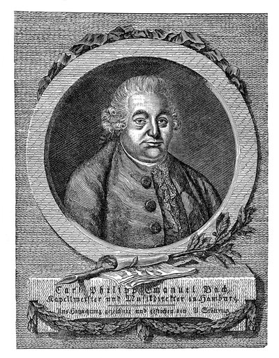 Carl Philipp Emanuel Bach 1714-1788, německý skladatel a hudebník od Unbekannt