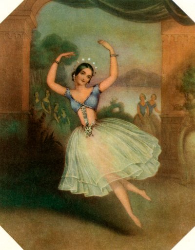 Carlotta Grisi v La Peri, 19. století od Unbekannt