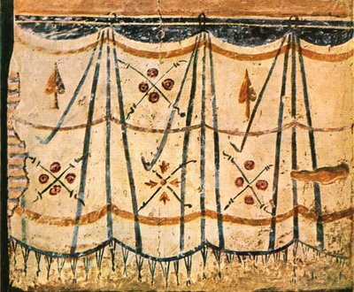 Kobercový vlys z komory E, zeď 6 Santa Maria Antiqua, Řím, Itálie, 1928. od Unbekannt