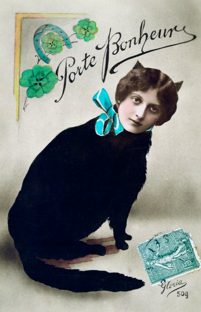 Carry Happiness, Francouzská pohlednice, c1900 od Unbekannt