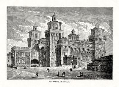 Zámek Estense, Ferrara, Itálie, 1879 od Unbekannt