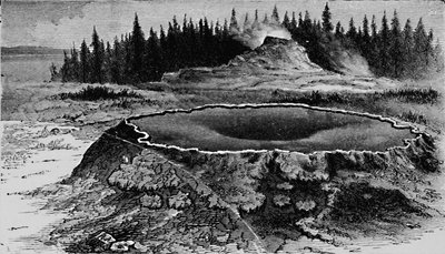 Hradní gejzír a ohnivá nádrž, 1873, 1883 od Unbekannt