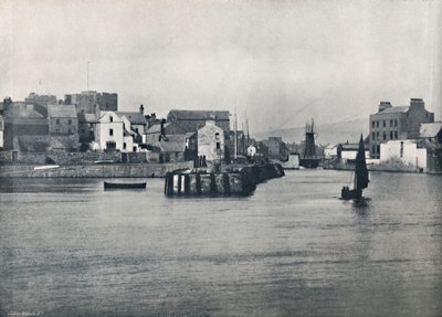 Castletown - z mola, ukazuje hrad Rushen, 1895 od Unbekannt